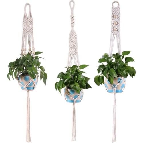 Flower Pot wall hanger Macrame Handmade handcrafted plant Hanging basket Cotton Linen Decoration Home Indoor Wall Hanging