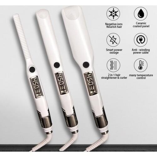 Professional Hairdressing Appliances, Hair Straighteners, Hair Curling and Straightening, Electric Iron, Calcium Carbide Ceramic