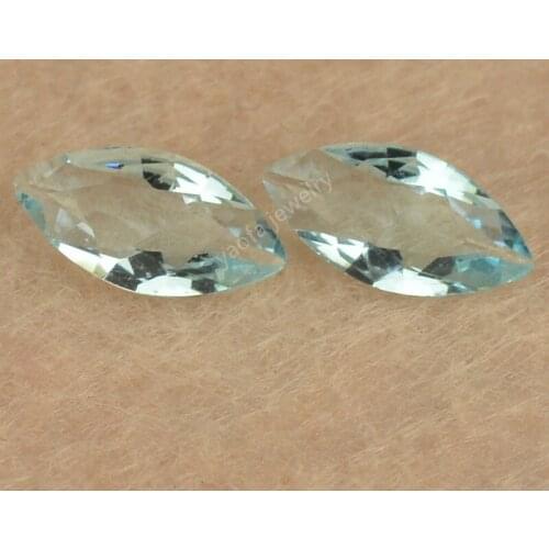 Sale 1.5x3~8x16mm5A Light Sky Sea Blue Color Loose Glass Lab Created Gems Marquise Shape Brilliant Cut Glass Stone For Ring