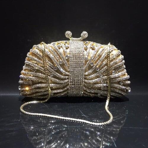 DAIWEI Luxury evening bag Crystal women party purse bags Ladies wedding bridal formal clutch bags banquet bag Day Clutches BL088