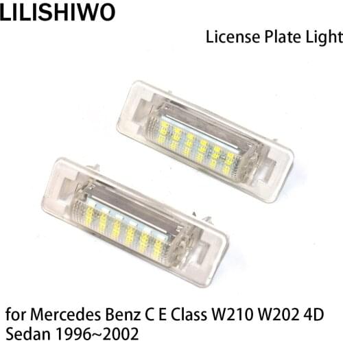 LILISHIWO Car Number License Plate Light Lamp LED Lights for Mercedes Benz C E Class W210 W202 4D Sedan 1996~2002