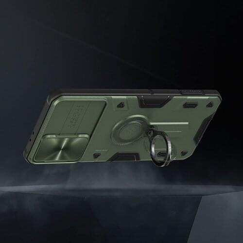 Protection Slide Cove Phone Case Protective Shell Camera Lenr with Ring Stand for Samsung Galaxy S21 PLUS/ULTAR