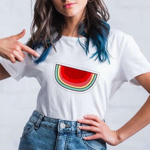 Cartoon Graphic Women T Shirts Wholesale T Shirt Vogue Big Watermelon Clothes Streetwear Popular Retro Life Vintage Tshirt