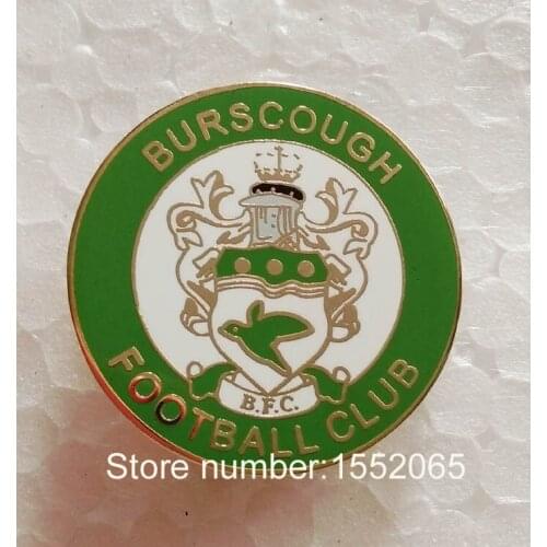 Custom FC Club Soccer Pin Badge Emblem BURSCOUGH FC Soccer Lapel Pin Badge