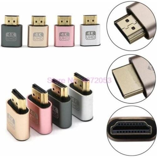100pcs/lot HDMI Virtual Display 4K HDMI DDC EDID Dummy Plug EDID Display Cheat