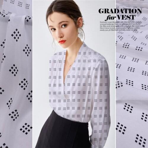 140cm * 100cm mm Thickness 12 M / M Customized New Printed Silk Crepe -De- Chine Shirt Silk Clothing DIY Handmade Silk Fabric