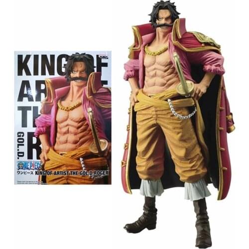 23Cm Bandai One Piece Goldroger Garage Kit Pvc Assembly Model Western Animiation Action Figure Kids Toys