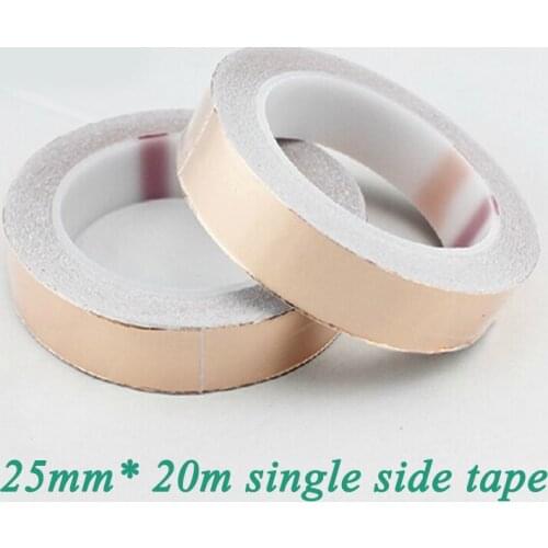 25mm* 20m copper foil tape single adhesive single side copper foil tape