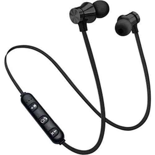 Wireless Bluetooth Earphone Sport Headphones Headset Noise Canceling MP3 Player Magentic Metal Deep Bass Stereo Earbud with Mic