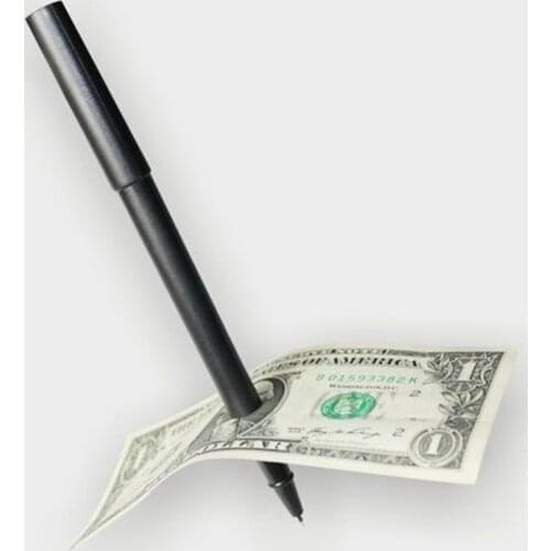 Black Magician Toy Magic Trick Ball Pen Thru Bill Penetration Dollar Bill Money