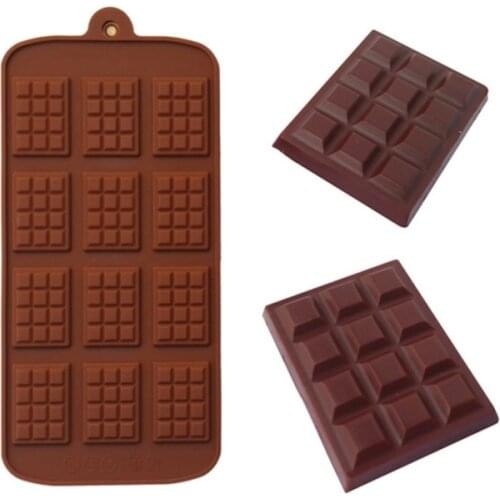 DIY Silicone Chocolate Mold Waffle Pudding Mold Baking Tools Ice Tray Cake Decor Home Kitchen Baking Tool