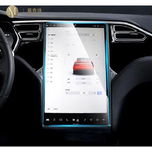 For Tesla Model X 2016-2019 Car GPS navigation film LCD screen Tempered glass protective film Anti-scratch decoration 17 Inch