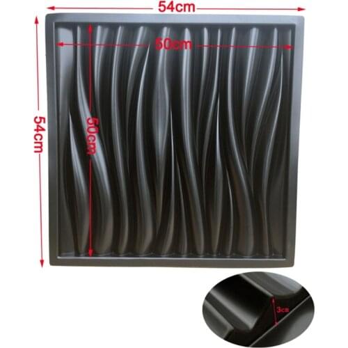 Wave Pattern Wall Concrete Cement Plaster Mold Plastic Brick Stone Tiles DIY Manual Garden Lawn Path Paving Pavement Paver