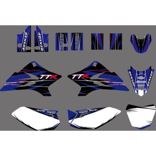H2CNC TEAM GRAPHICS & BACKGROUNDS DECALS STICKERS Kits for Yamaha TTR50 2006 2007 2008 2009 2010 2011 2012 2013 TTR 50