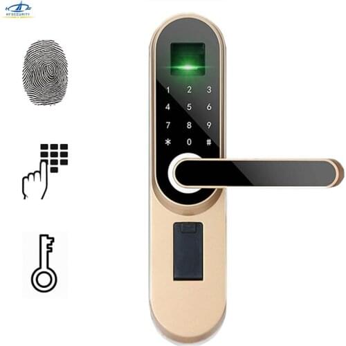 HFSECURITY Fingerprint Lock Password Electric Locks Home Security Anti Theft Wooden Door Indoor Password Code Lock