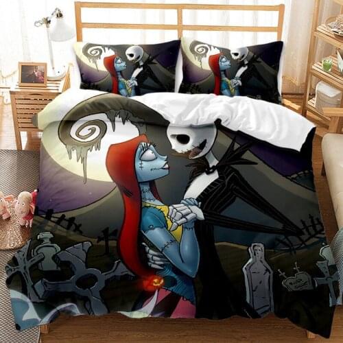 Christmas Eve Fright Dormitory Personalized Sheet Duvet Cover 3D Printing Bedroom Bedding Decoration Bedroom Set Queen
