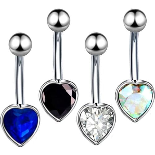 Crystal Belly Piercing Button Rings Bar Barbell Drop Dangle Navel Rings Nombril Ombligo Ring Women Men Body Jewelry