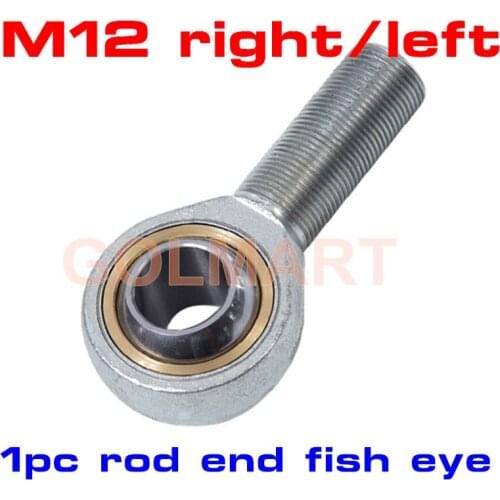 1pc M12 SA12T/K hole 12mm metric fish eye external Rod Ends bearing male thread ball Oscillating joint bearing right left hand