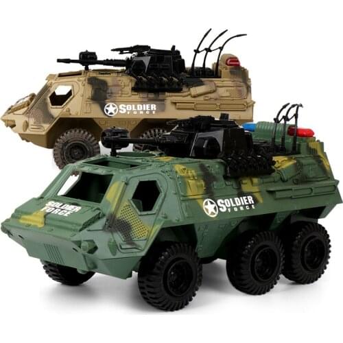 Newest 6 Wheels Tanks and armored vehicles sand-colored camouflage Diecast Tank Model Kids Toys Gift for kids Gift