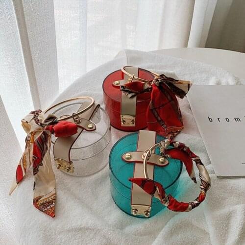 2020 Fashion Trend Ladies Transparent Jelly Candy Color Small Bag Korean Solid Personality Ring Crossbody Shoulder Handbag