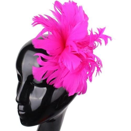 Fancy Feather Flower Hair Wedding Accessories Bride Women Fascinators Headdress For Party Dinner Fashion Headdress Hair Pins