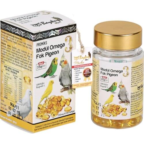 MODÜL OMEGA 3 FOK - 100 CAPSULE PREMİX FOR PİGEONS,PARROT AND BUDGİES ETC / POWER CAPSULE - MULTİVİTAMİN OİL