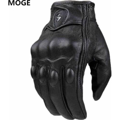 Men Motorcycle Gloves Waterproof Touch Phones Black Goatskin Riding Gloves Summer Breathable Autumn Mens leather gloves