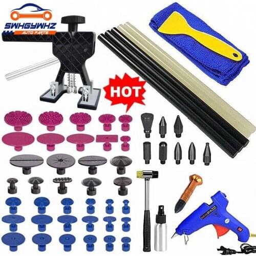 Paintless Dent Ding & Damage Repair & Remover Tool Kit with Lifter and Glue Gun for Vehicle Auto Body Cars Motorcycles DIY