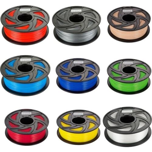 3D Drucker 1kg Filament Rolle PLA 1.75mm Schwarz Transparent Gelb Rot Camouflage