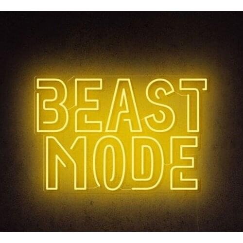 Neon Sign Beast Mode WINDOW OPEN club power Lamp Handcrafted real glass resterant light Hotel custom coffee Impact Attract light