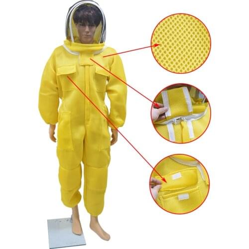 Professional Beekeeping Anti Bee Suit 3D Air Cotton Fabric Protective Clothing Bee Suit with Removable Hat Ventilated
