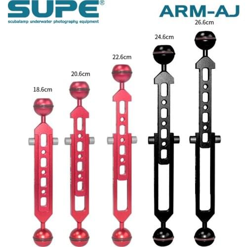 SUPE Scubalamp Adjustable Arm from 5 inch - 11 inch Length Underwater Scuba Diving Accessories photography equipment Ball Arm