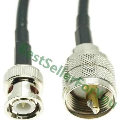 RG58 Cable UHF PL-259 PL259 Male To BNC Male Straight Lot Crimp Jumper Pigtail