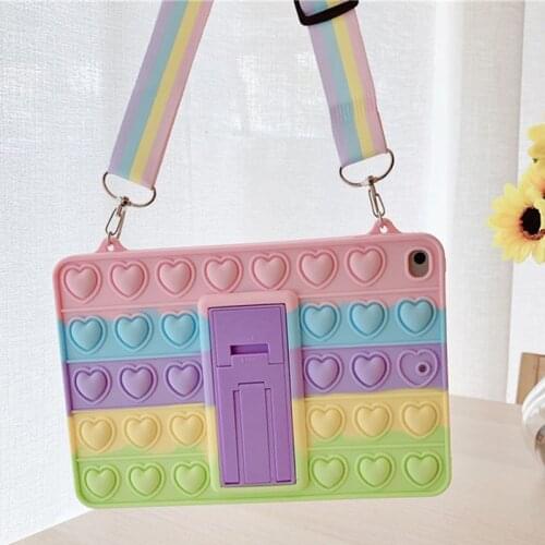 For Samsung Galaxy Tab SM-T500 T505 T507 T510 T515 T225 SM P610 P615 A7 A6 Lite Relive Stress Fidget Toys Silicone Tablet Case