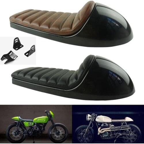 Cafe Racer Seat Retro Seat Pan Base Vintage Cushion Scrambler Vintage Saddle Motorcycle Seat for Bonneville Honda BMW Triumph
