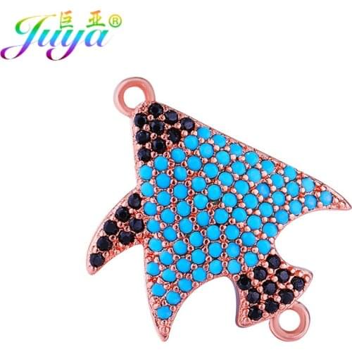 DIY Jewelry Findings Colorful Stones Fish Charm Connectors Accessories For Women Handmade Bracelet Earrings Jewelry Making