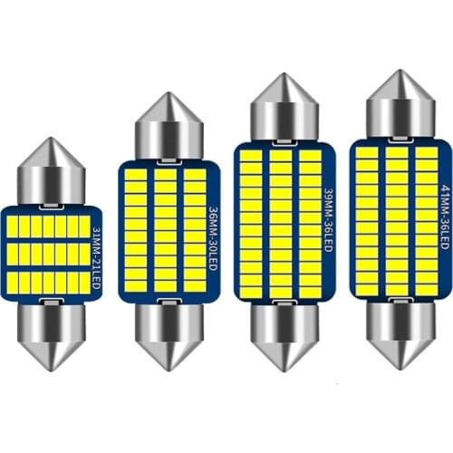 1x Festoon 31mm 36mm 39mm 41mm C5W C10W LED Bulb Canbus No error Car Interior Reading LED Light License Plate Lamps 3014 SMD
