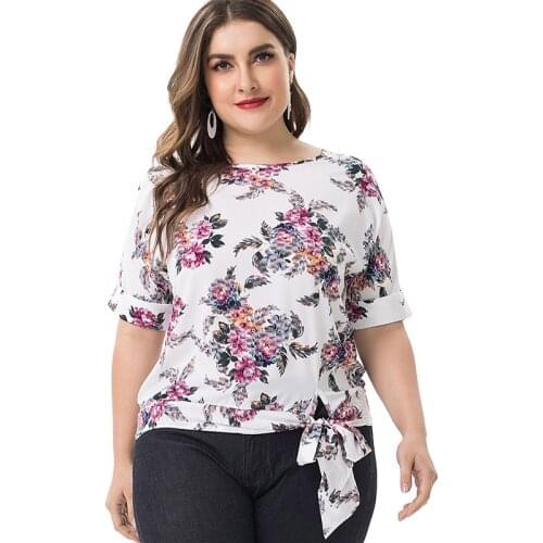 2020 Women Long sleeve Chiffon print blouse fashion ladies Vintage elegant mom clothes Plus Size Womens Tops