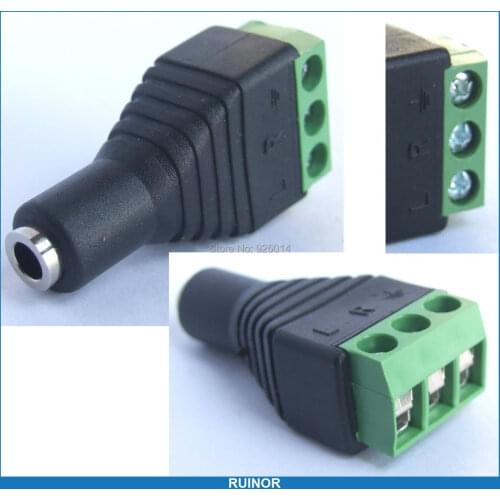 50pc Stereo 3.5mm Female socket Screw Terminal Binding Post for Audio Headphones