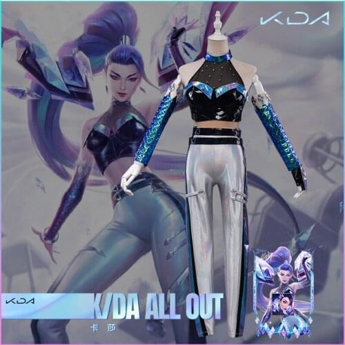 Anime LOL KDA Kaisa ALL OUT Girl Group Outfit Uniform Fancy Dress Women Cosplay Costume Women Halloween Free Shipping 2020 New
