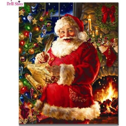 Diamond Embroidery Christmas Santa Claus 5D Diy full Diamond Painting Cross Stitch Rhinestone Diamond Mosaic wall painting