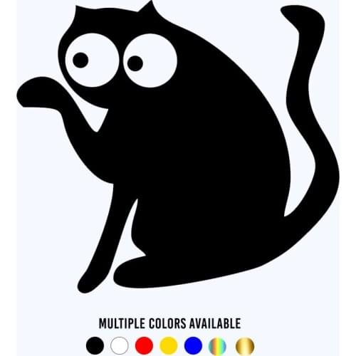 CK3114#15*13.7cm black cat reflective funny car sticker vinyl decal silver/black car auto stickers for bumper rear window