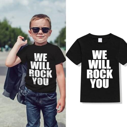 We Will Rock You Kids T Shirt Unisex Youth Short Sleeve Children T-shirt Queen Kids Rocker Teens Tshirt Tee