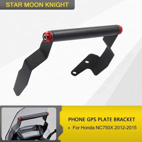 For Stand Holder Phone Mobile Phone GPS Plate Bracket For Honda NC750X 2012 2013 2014 2015 NC 750 X Black