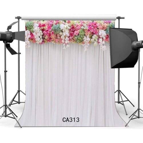 Photography Backdrops Blooming Rose Flowers Vine Wedding Lover White Seamless Newborn Baby Lover Wedding Party
