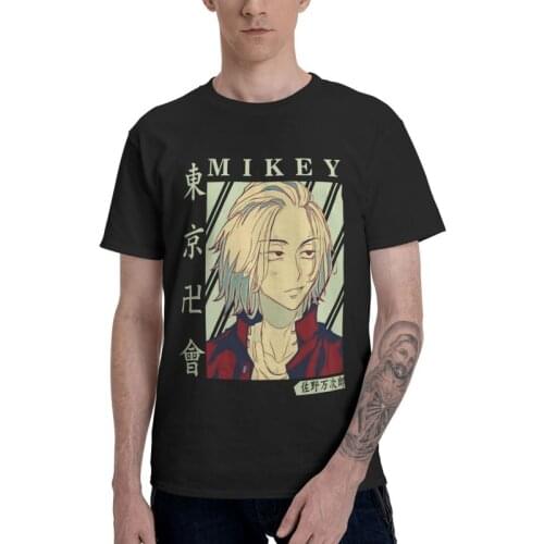 Tokyo Revengers T-shirt Men Graphic T Shirt Short Sleeve 100% Cotton Anime Manga Sano Manjiro Mikey Tshirt Unique Tee Tops Gift