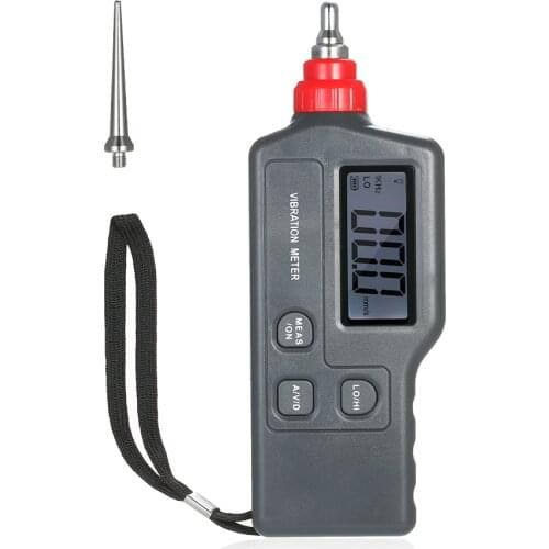 Vibration Meter Portable Digital Vibration Meter with LCD Screen Vibration Analyzer Tester AC Output Acceleration/Velocity