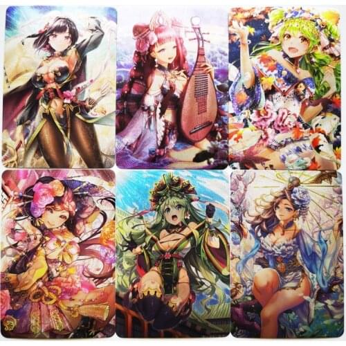 9pcs/set ACG Beauty Three Kingdoms Rough Flash Sexy Girls Hobby Collectibles Game Anime Collection Cards
