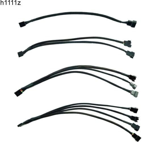 Mainboard CPU 4 PIN Fan Extention Cables PWM 4P Adapter Cable Computer Case Mainboard 4 PIN Power Cables Connectors Fan Splitter
