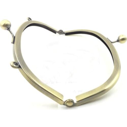 15 cm Metal Purse Frame Bronze With Double Loops